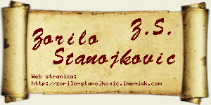 Zorilo Stanojković vizit kartica